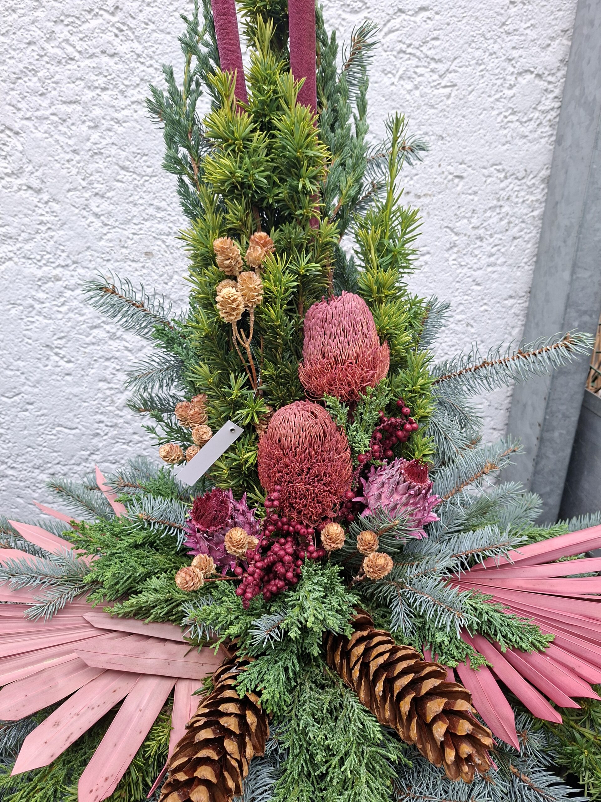 Herbstzeit: Alpenveilchen und Chrysanthemen