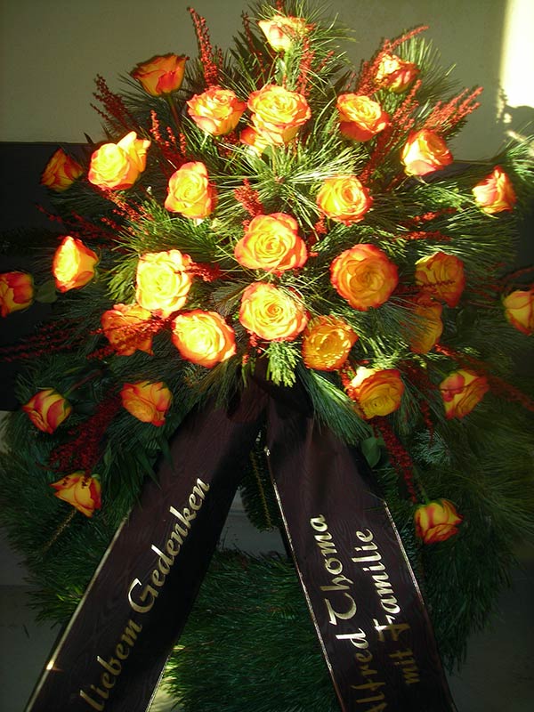 Gelb-rote Rosen winterlich
