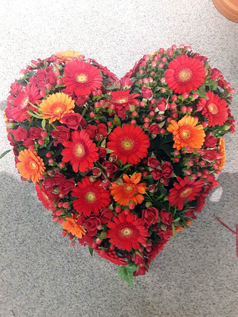 Gerbera und Polyrosen