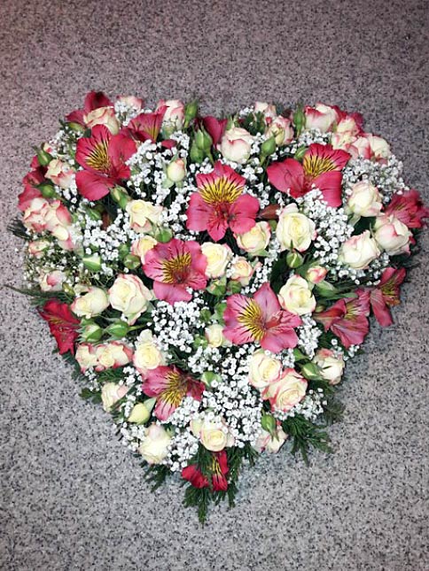 locker gesteckt in rose-creme